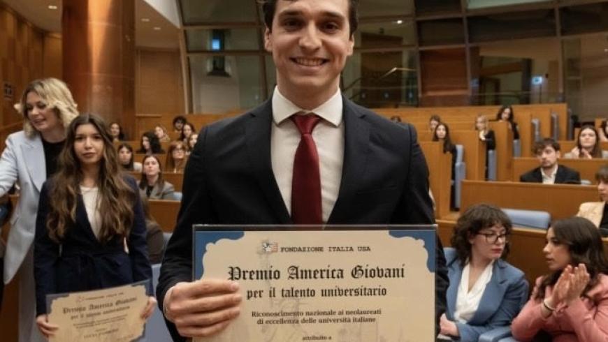 Emilio Volpe, neolaureto UPO vince il "Premio America Giovani"