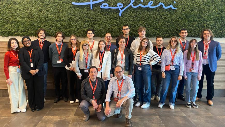 Le studentesse e glu studenti UPO con il prof. Marco Novare e il dott. Paolo Paiuzzi