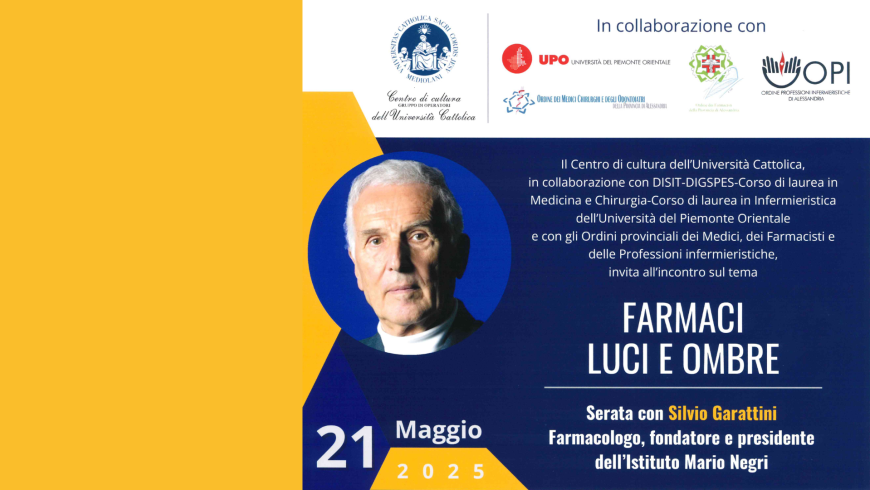 "Farmaci. Luci e ombre": un incontro aperto alla cittadinanza con il professor Silvio Garattini