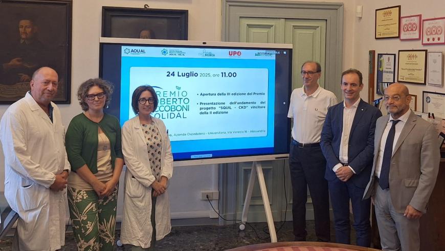 Da sx a dx: Andrea Rocchetti, Elisa Robotti, Annalisa Roveta, Valter Alpe, Guido Lingua e Leonardo Marchese