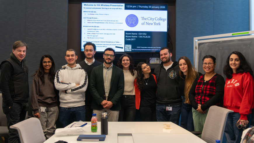 Il gruppo Freemover nel laboratorio del prof. Jeruzalmi